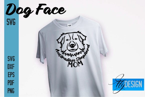 Australian Shepherd Mom SVG Design for Crafts