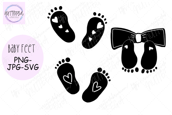 Baby Feet Svg Newborn Graphics for Crafts