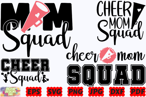 Cheer Mom Squad SVG: Graphics for Crafts & Blogs