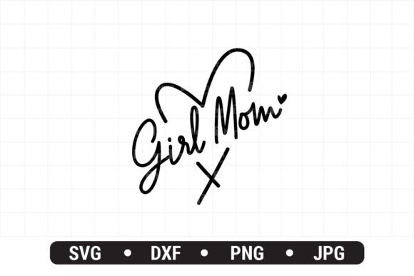 Girl Mom Wavy Text Svg: Graphics for T-Shirt Designs
