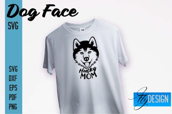 Husky Mom SVG Design Dog Face SVG Review