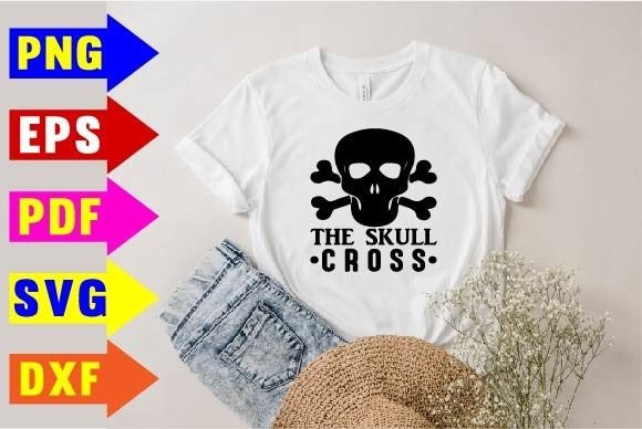 Skull Cross SVG: Bold Graphics for T-Shirt Designs