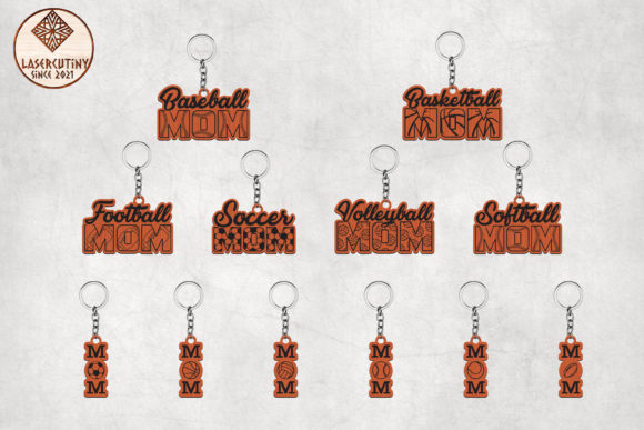 Sport Mom Keychain SVG Bundle: Graphics Review