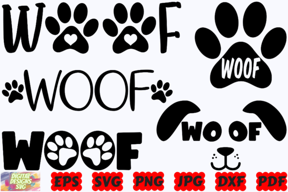 Woof SVG Dog Mom Graphics for Crafts